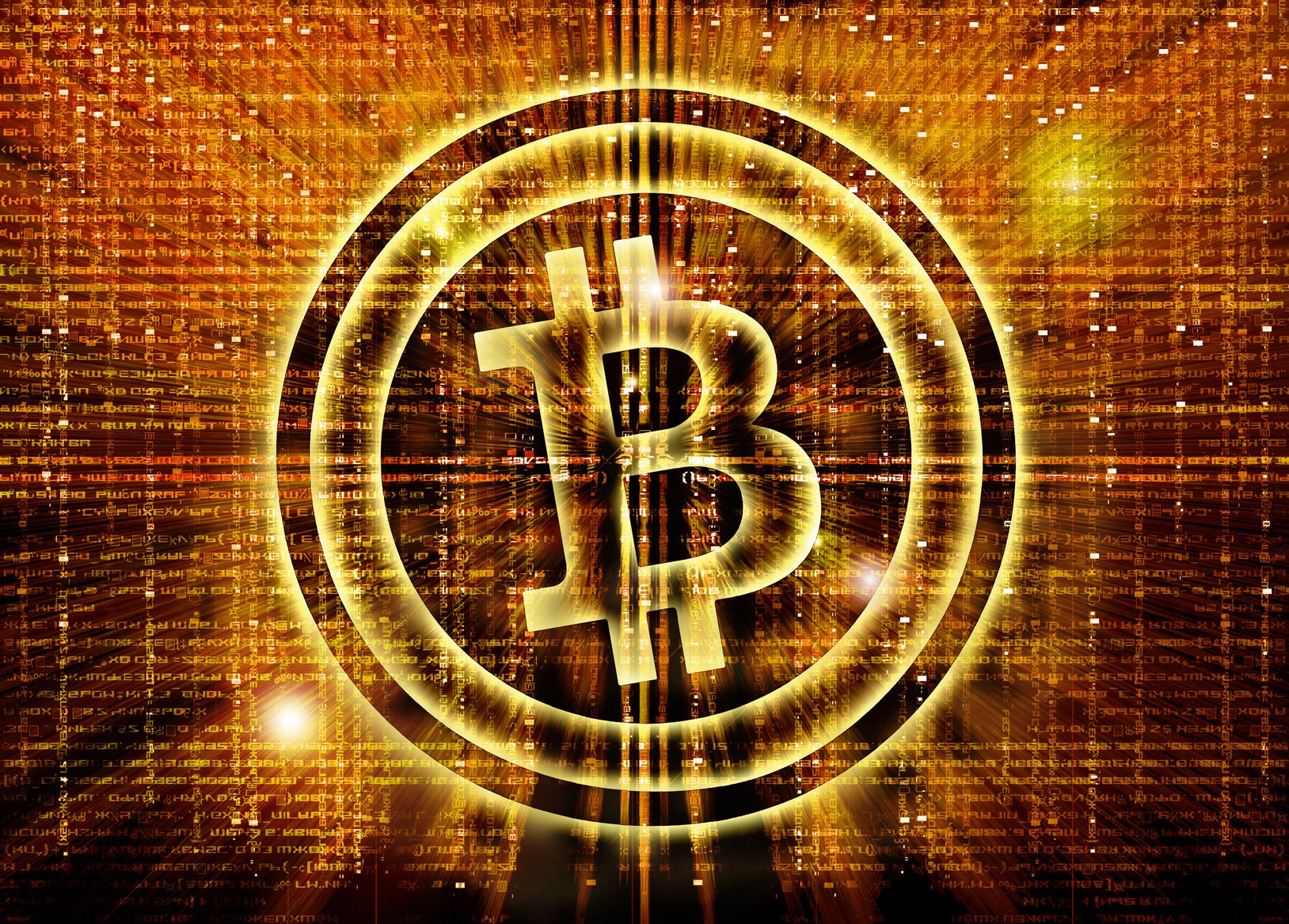 bitcoin symbol digital abstract background